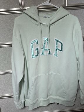 GAP Women's Mint Green Crewneck Hoodie